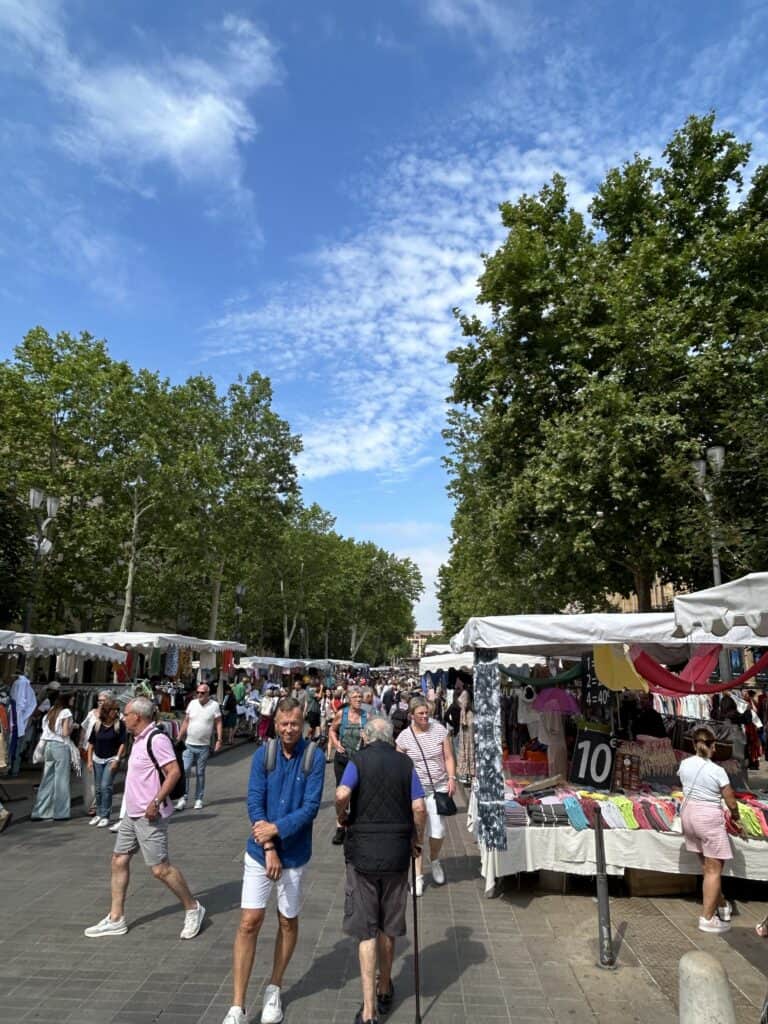 clothing market on the street